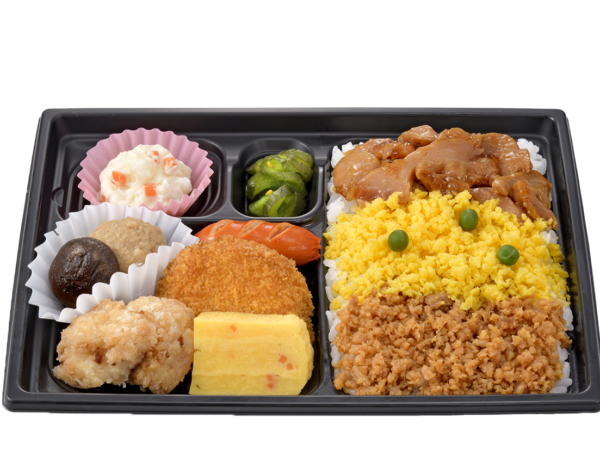 鶏肉が主役<br>食べて満足!<br>とり三昧弁当